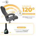 Ver imagem 3 de Kit 2 Cadeiras de Escritório Presidente Big com 42 Molas Ensacadas Pillow Top Giratória Cinza