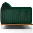 Ver imagem 3 de Sofá 3 Lugares 2,30M Molino Base de Madeira Pés Alumínio Veludo Verde - Casaepoltrona
