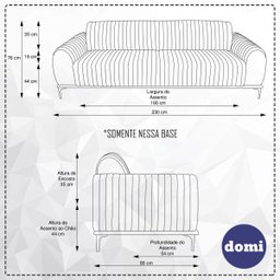 Sofá Molino 3 Lugares 230cm Pés Alumínio Veludo Camel - Nexta Casa - 4