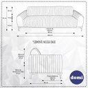 Ver imagem 4 de Sofá Molino 3 Lugares 230cm Pés Alumínio Veludo Camel - Nexta Casa