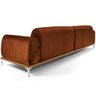 Sofá Molino 3 Lugares 230cm Pés Alumínio Veludo Camel - Nexta Casa - 6
