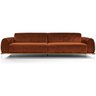 Sofá Molino 3 Lugares 230cm Pés Alumínio Veludo Camel - Nexta Casa - 2