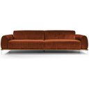 Ver imagem 2 de Sofá Molino 3 Lugares 230cm Pés Alumínio Veludo Camel - Nexta Casa