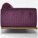 Ver imagem 5 de Sofá 3 Lugares 2,30m Molino Pés Alumínio Veludo Roxo - Nexta Casa