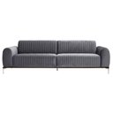 Ver imagem 7 de Sofá Molino 3 Lugares 230cm Pés Alumínio Veludo Titânio - Nexta Casa