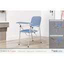 Ver imagem 5 de Cadeira Para Coleta de Sangue Estofada Plataforma Frontal Cor Azul