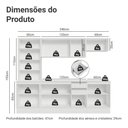 Ver imagem 3 de Armário de Cozinha Completa 100% Mdf 240 Cm Smart Madesa 01 Branco
