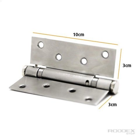 Dobradiça com Mola 4x3 Aço Inox 304 Polido Kit 2 Pçs