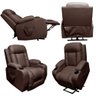 Poltrona do Papai Miami Elevação Lift 150º Massagem Aquecimento Idoso Marrom Chocolate G31 - 2