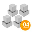 Ver imagem 1 de Acabamento Para Registro Quadrado ABS Cromado Gaveta Kit 4