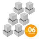 Ver imagem 1 de Acabamento Para Registro Quadrado ABS Cromado Gaveta Kit 6