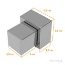 Ver imagem 2 de Acabamento Para Registro Quadrado ABS Cromado Gaveta Kit 8