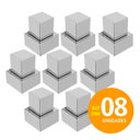 Ver imagem 1 de Acabamento Para Registro Quadrado ABS Cromado Gaveta Kit 8