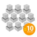 Ver imagem 1 de Acabamento Para Registro Quadrado ABS Cromado Gaveta Kit 10