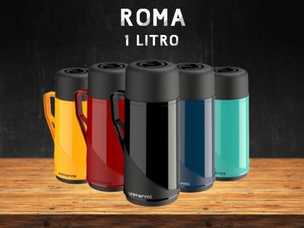 Garrafa Térmica Uniterm Roma 1 Litro Chá Café Leite:preto - 4