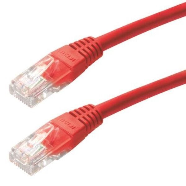 Kit 25x Patch Cord 2,5m Cat6 Utp Internet Injetado Fábrica Cor: Vermelho 2,5 Metros - 2