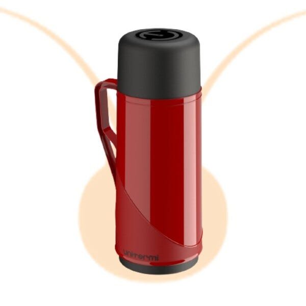 Garrafa Térmica Uniterm Roma 1 Litro Chá Café Leite:vermelho