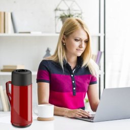 Garrafa Térmica Uniterm Roma 1 Litro Chá Café Leite:vermelho - 3