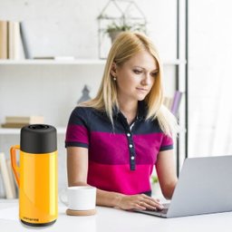 Garrafa Térmica Uniterm Roma 1 Litro Chá Café Leite:amarelo - 3