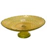 Centro de Mesa Pluma Fruteira de Vidro Grande e Decorada com Pé Cor:amarelo - 1