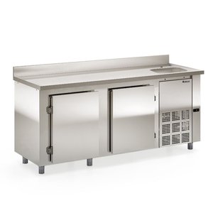 Balcão Refrigerado Ar Forcado Gbfe200 Inox 2m com Cuba Lado Direito 220v - Gelopar