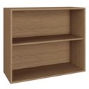 Ver imagem 2 de Armario Aereo Cozinha 2 Portas de Abrir 1 Prateleira 60 Cm Vitória Carvalho/off White - Móveis