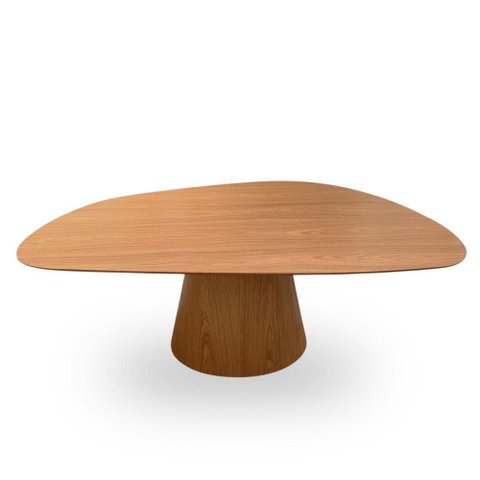 Mesa de Jantar Cone Oval Orgânica 4 Lugares Oval MDF 120x80cm Freijó