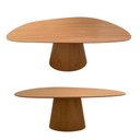 Ver imagem 3 de Mesa de Jantar Cone Oval Orgânica 4 Lugares Oval MDF 120x80cm Freijó