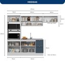 Ver imagem 3 de Cozinha Completa Modulada Americana com Vidro Reflecta 4 Peças Yescasa