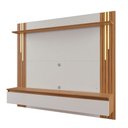 Ver imagem 2 de Painel para Tv até 65 Polegadas 1 Porta Ripado com Led Frade Off White Tx/freijo Trend - Pnr Móveis