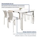 Ver imagem 6 de Conjunto Sala de Jantar 4 Lugares Retangular Tampo MDF 120x85cm Mesa Smart com Cadeiras Mono Branco