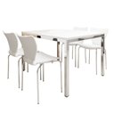 Ver imagem 2 de Conjunto Sala de Jantar 4 Lugares Retangular Tampo MDF 120x85cm Mesa Smart com Cadeiras Mono Branco