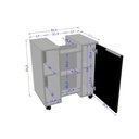 Ver imagem 4 de Gabinete para Banheiro com Porta e Prateleira Pés Rodízios Pequin - Branco