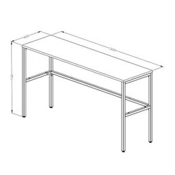 Mesa para Escritório Marelli Frame Carvalho Berlim 120x40cm - 3