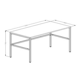 Mesa para Escritório Marelli Frame Carvalho 120x60cm - 3
