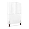 Cabeceira Estofada Solteiro Carla 90cm Corino Branco - 2