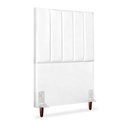 Ver imagem 2 de Cabeceira Estofada Solteiro Carla 90cm Corino Branco