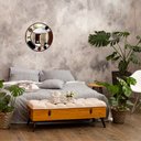 Ver imagem 3 de Espelho decorativo de parede redondo com moldura Premium Rodes Preto