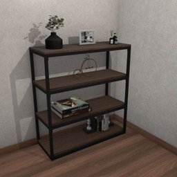 Estante para Escritório Marelli Frame Carvalho 100x40cm - 2