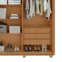 Ver imagem 5 de Guarda-roupa Casal 6 Portas Bellagio Amendoa Clean