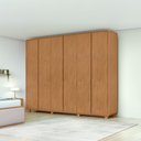 Ver imagem 2 de Guarda-roupa Casal 6 Portas Bellagio Amendoa Clean