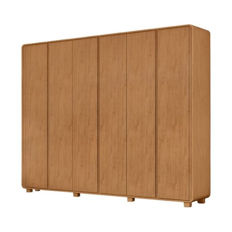Guarda-roupa Casal 6 Portas Bellagio Amendoa Clean