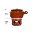 Ver imagem 2 de Conjunto para fondue de barro Motta Cerâmica 1200ml nº 1 - 5pçs