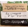 Decoração de Mesa Frases Viagem Livros Pessoas Trio Presente Dia das Mães - 3