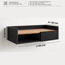 Ver imagem 3 de Escrivaninha Home Office Notebook Mesa Apoio Moderna Gaveta