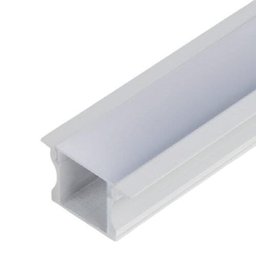 Perfil Embutir Para Fita Led 3 Metros Branco Difusor Leitoso - 1