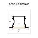Ver imagem 2 de Perfil Embutir Para Fita Led 2 Metros Branco Difusor Leitoso