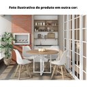 Ver imagem 2 de Mesa de Reunião Redonda 110x110cm Pé Tubular Pe25 em MDP Preta com Base Preta