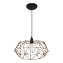 Ver imagem 3 de Lustre Luminária Pendente Aramado Modelo Estádio 40cm cor Cobre
