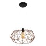 Lustre Luminária Pendente Aramado Modelo Estádio 40cm cor Cobre - 2